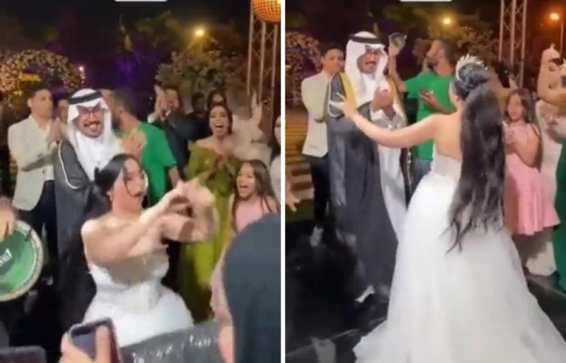 عروس مصرية تتجاوز كل الحدود وتقوم بأمر يشيب له الرأس مع عريسها السعودي امام الجميع!!